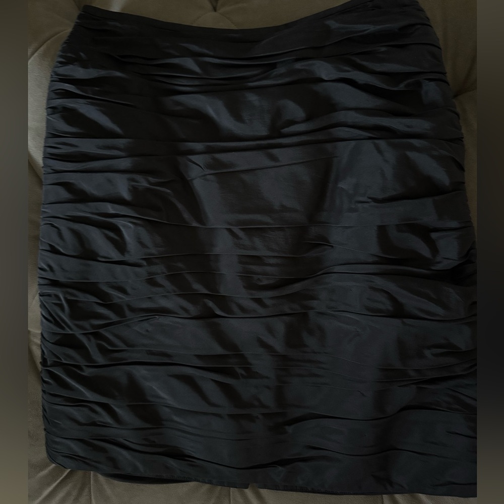Rickie Freeman for Teri Jon Ruched Silk Taffeta Skirt